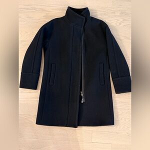 J. Crew Black Stadium Cloth Coat